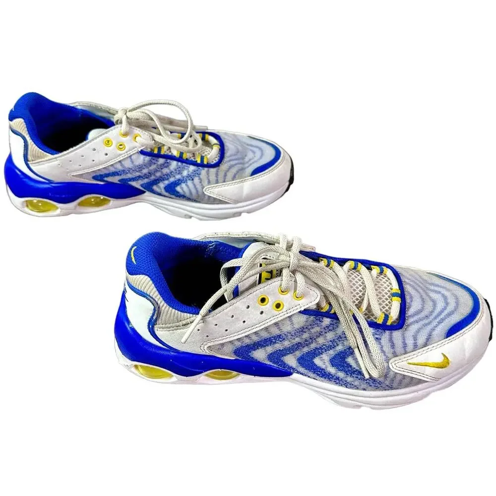 Nike Boy's 6.5 Y Kid's Child's White Blue Yellow Air Max TW Shoes Sneakers